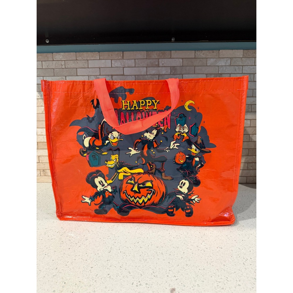 Disney Parks Halloween Mickey Goofy Donald Reusable Tote Bag